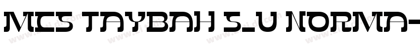 MCS Taybah S_U norma字体转换